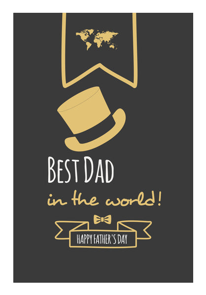 Best Dad With World Map Fathers Day | #Fathers Day Special  Wall Art