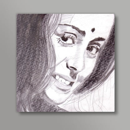 Bollywood star Jaya Bachchan acted well as the girl-next door in several realistic movies Square Art Prints