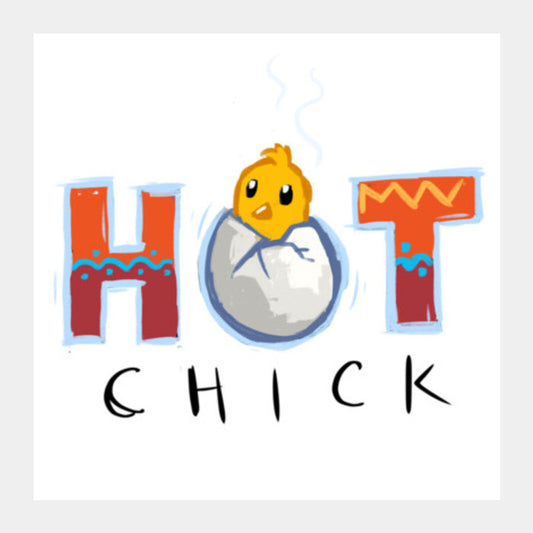 Hot Chick Square Art Prints