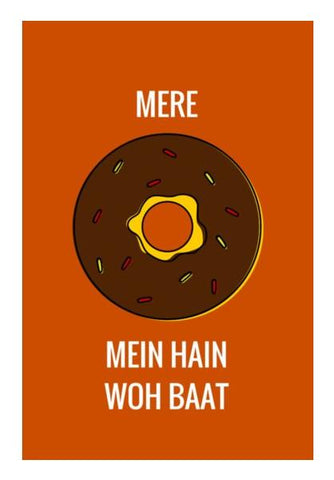 PosterGully Specials, Mere doughnut | donut mein hain woh baat | Wall Art
