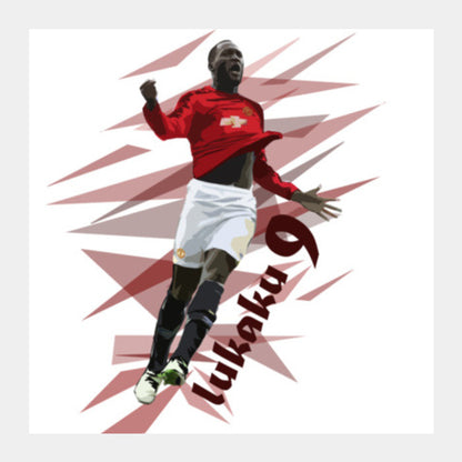 Lukaku Manchester United FC Square Art Prints