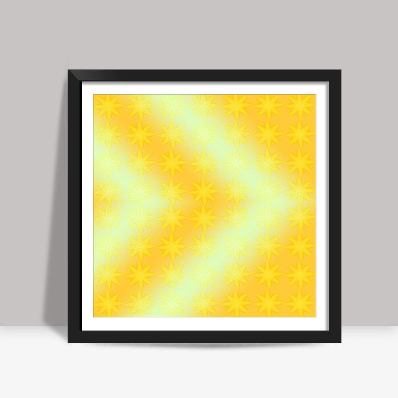 Seamless Yellow Flowers Square Art