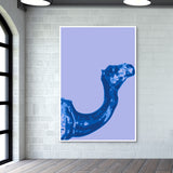 Abstract Camel Blue Wall Art