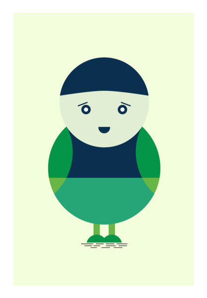 Cute Little Boy Art PosterGully Specials
