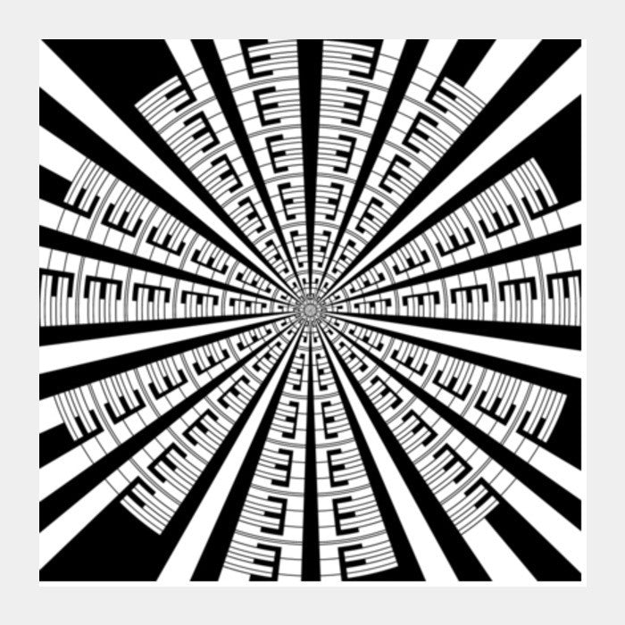 Abstract Circular Black And White Modern Optical Art Design Background Square Art Prints PosterGully Specials