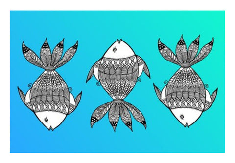 Fish Patterns Art PosterGully Specials