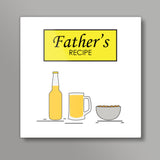 Fathers Recipe Square Art Prints