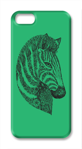 Floral Zebra Head iPhone SE Cases