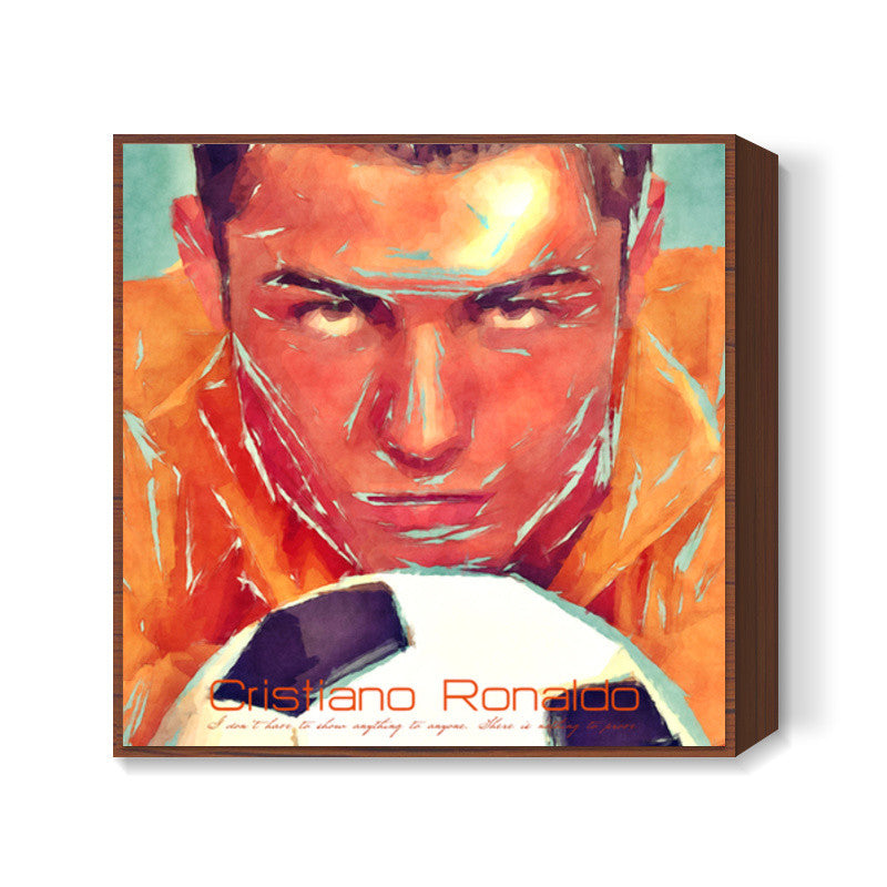 ronaldo fan art Square Art Prints