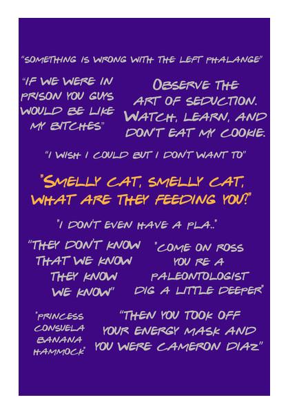 PosterGully Specials, Friends phoebe quotes doodle typography popart Wall Art