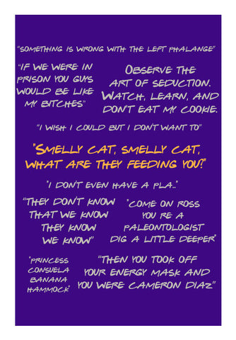 Friends Phoebe Quotes Doodle Typography Popart Art PosterGully Specials