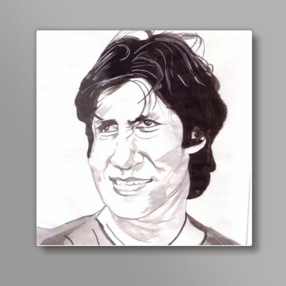 Bollywood superstar Amitabh Bachchan shows the audacity of the underdog in the movie Mard Square Art Prints