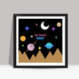 THE COLORFUL NIGHT Square Art Prints