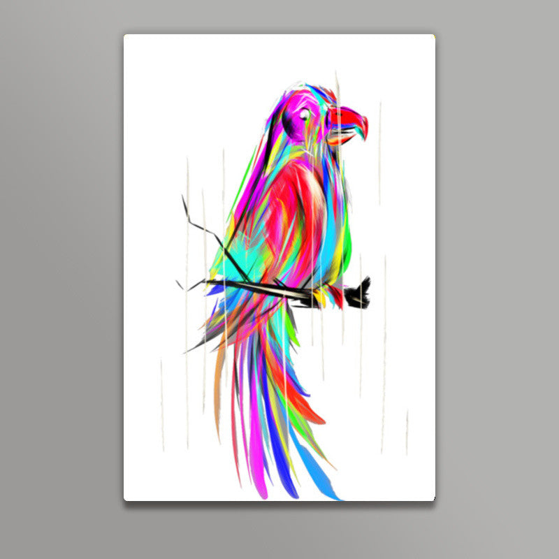 colored parrot Wall Art