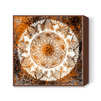 Textured Mandala Square Art Prints