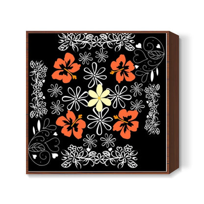 Flower Design Square Art Prints