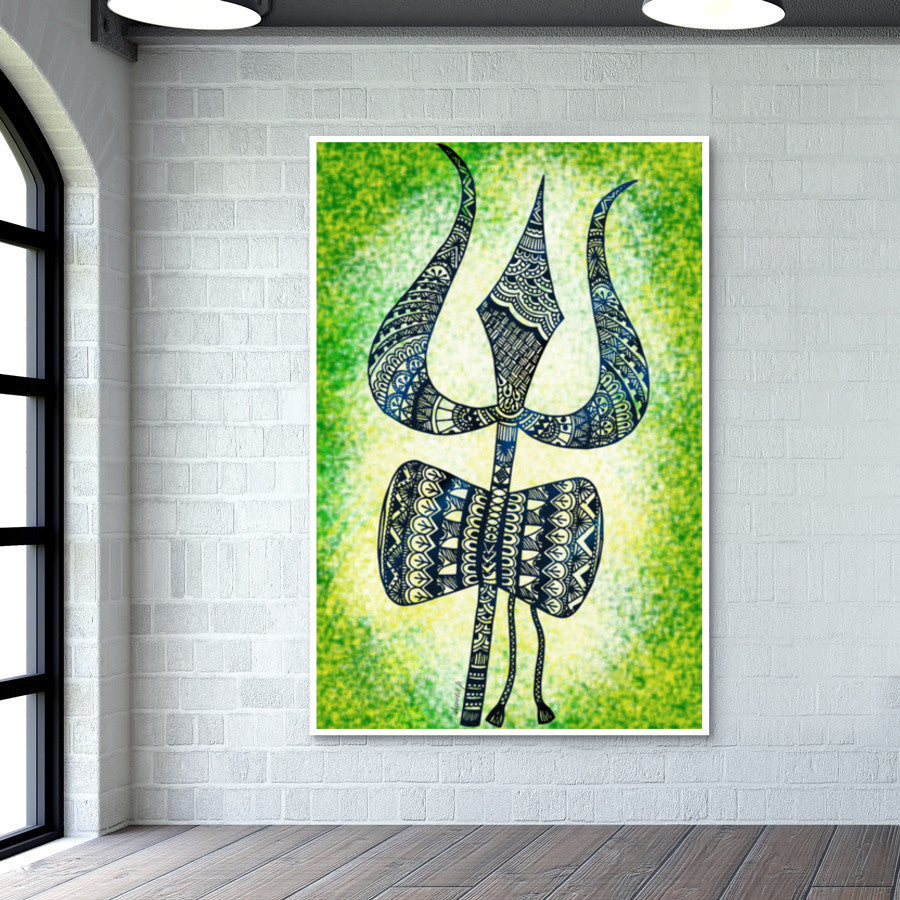 Shivas Trishul Wall Art