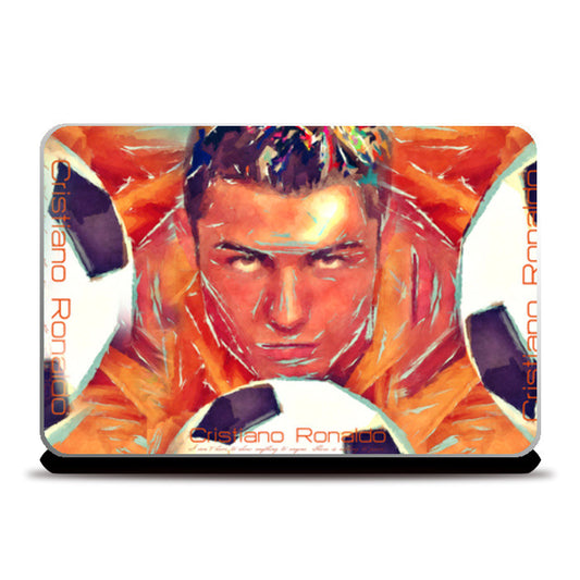 ronaldo fan art Laptop Skins