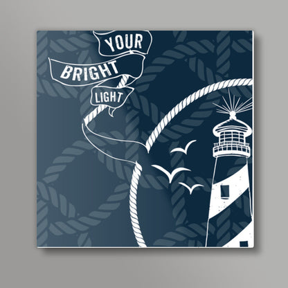 FOLLOW YOUR BRIGHT LIGHT! Square Art Prints