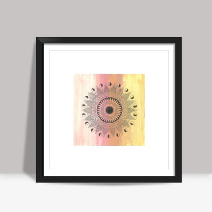 Mandala symmetry zen Square Art Prints