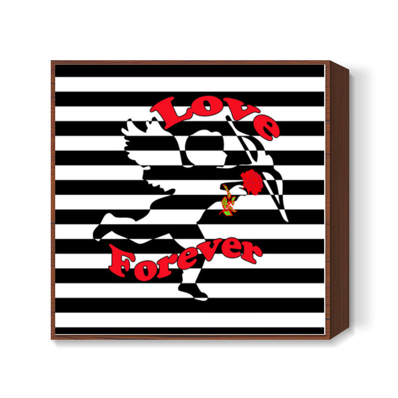 3D Love Cupid!!..Love Forever Square Art Prints