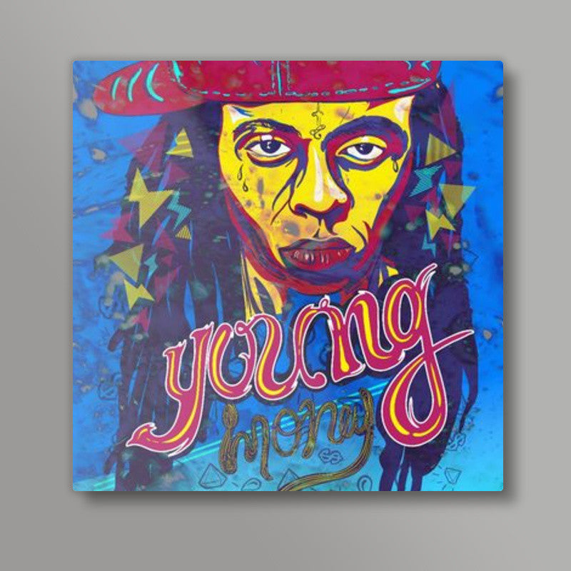 Lil Wayne: Young Money Square Art Print