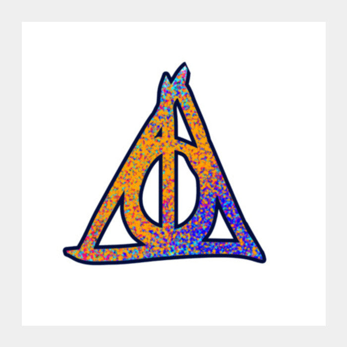 Square Art Prints, Deathly Hallows Harry Potter Square Art Prints
