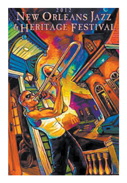 Original New Oreleans Jazz Fest Music Poster Wall Art