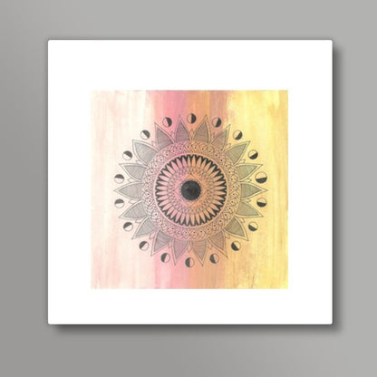 Mandala symmetry zen Square Art Prints