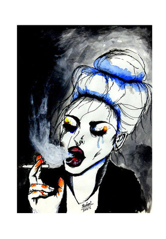 Smoking lady | cigarette |  Wall Art