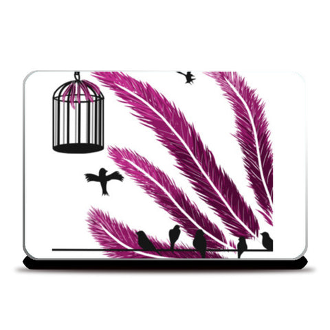 Freedom,cage,birds Laptop Skins