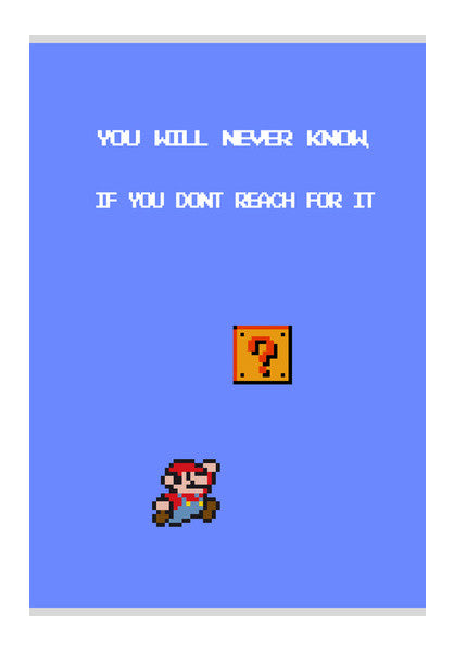 Wall Art, Mario Pixel Inspirational Wall Art