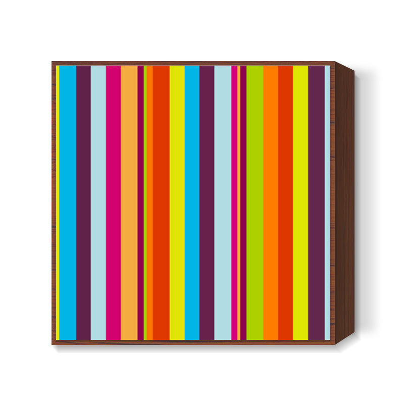 Vibrant Stripes Square Art Prints