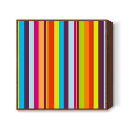 Vibrant Stripes Square Art Prints