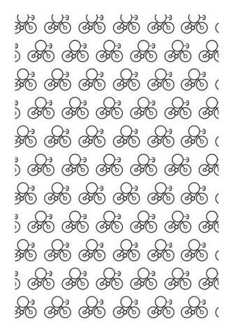 PosterGully Specials, Bicycle Vector Pattern Wall Art