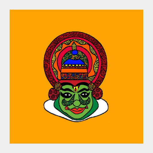 Square Art Prints, Kathakali Zenscrawl | Meghnanimous, - PosterGully