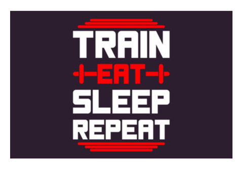 Train Eat Sleep Repeat Art PosterGully Specials