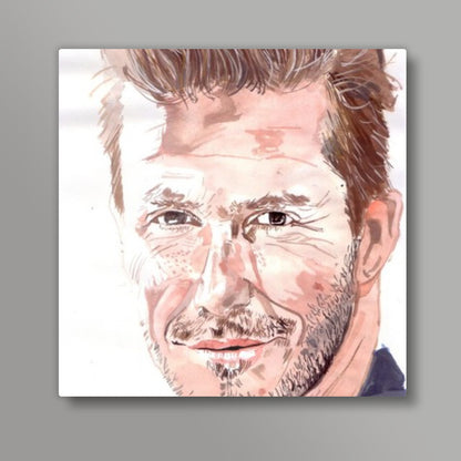 David Beckham -sometimes, all you need for your goal is a KICK Square Art Prints