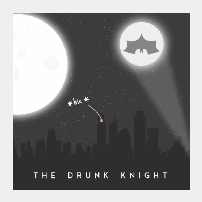 Square Art Prints, The Drunk Knight Square Art Print