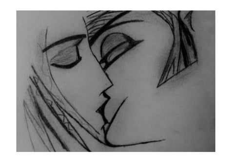 Kiss | Pencil Sketch Wall Art