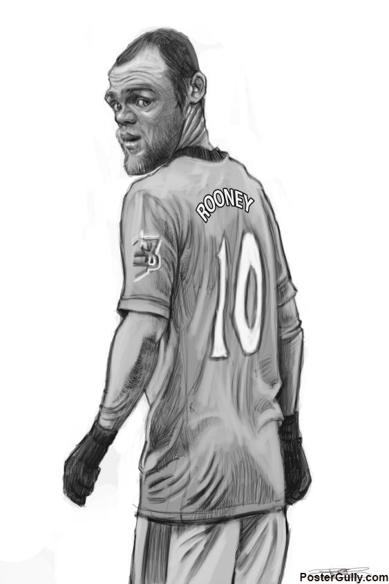 Wall Art, Wayne Rooney Caricature Artwork