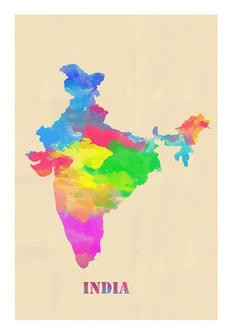 PosterGully Specials, INDIA in watercolor Wall Art
