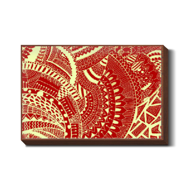 Red-white doodle Wallart |artist: Megha-Vohra