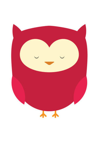 Cute Red Owl Art PosterGully Specials