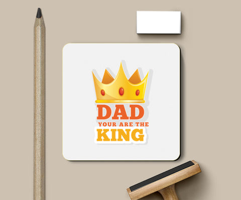 Crown Sticker King Dad Fathers Day | #Fathers Day Special  Coasters
