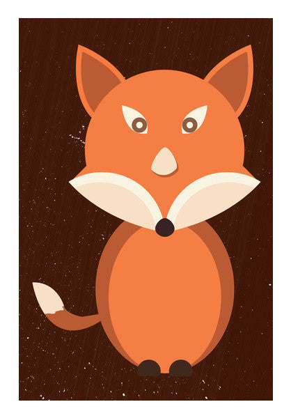 Cute Little Fox Illustration Art PosterGully Specials