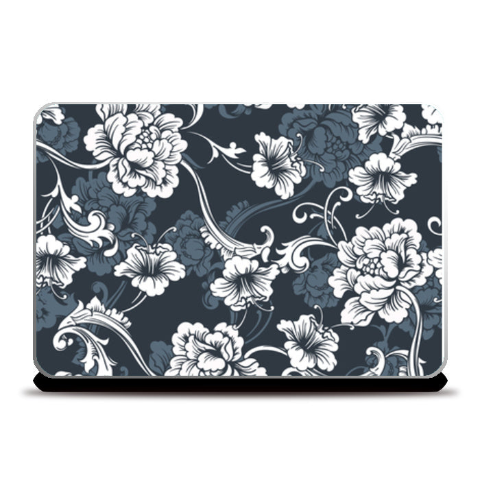 Dark Color Floral Classic Laptop Skins