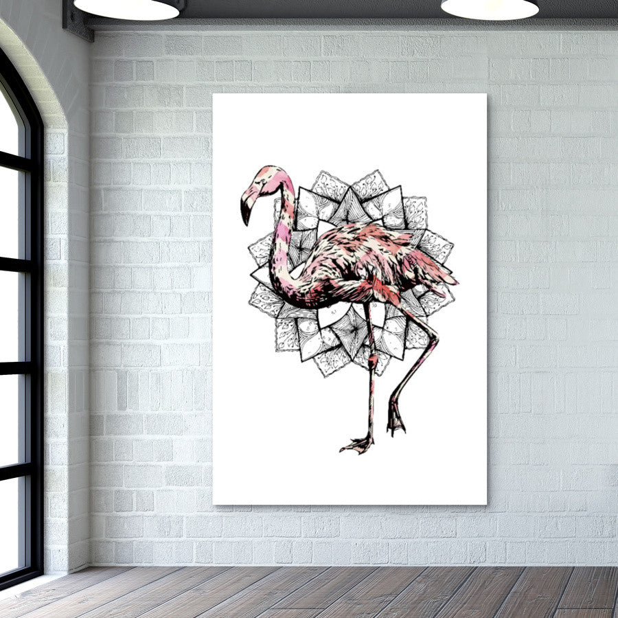 Flamingo Fractals Wall Art | Lotta Farber