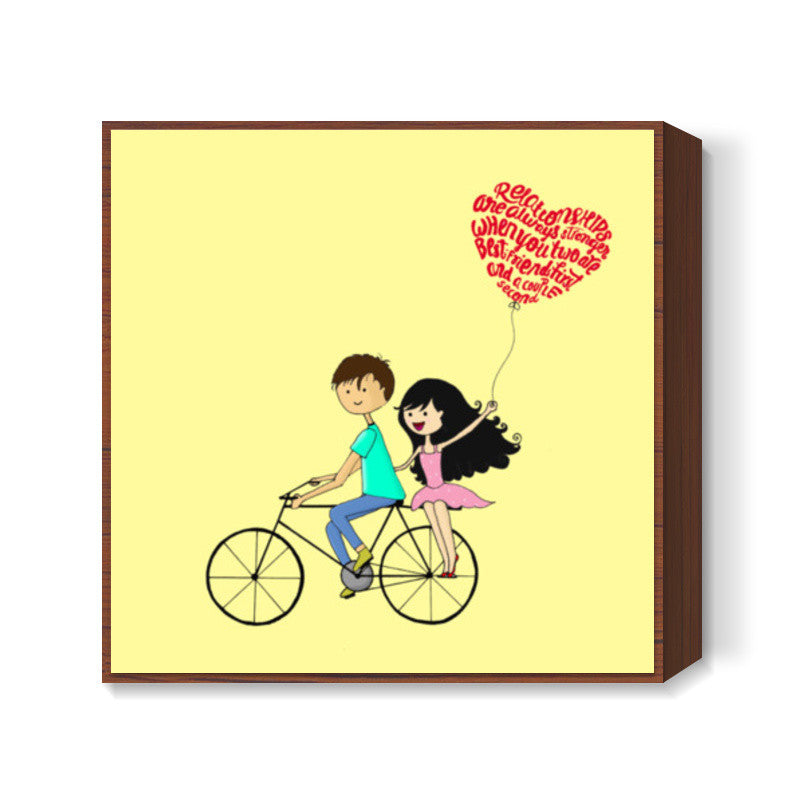 Best Friend Couple Square Art Prints