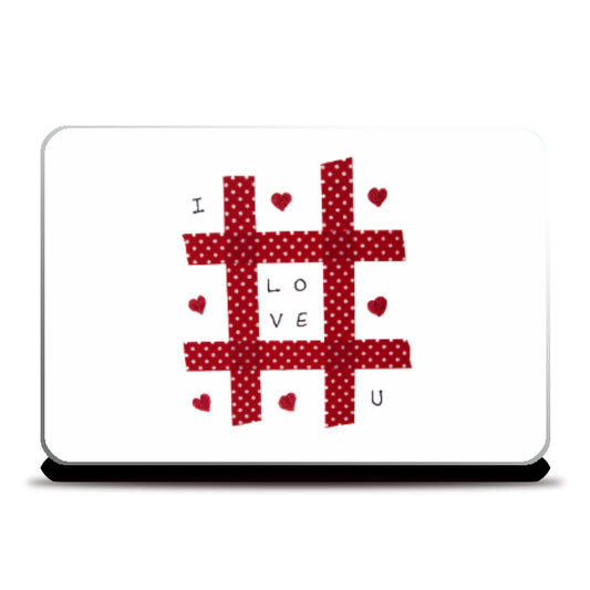 Laptop Skins, Love Tic-Tac-Toe Laptop Skin